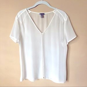 Nordstrom Chelsea28 Sheer White Top